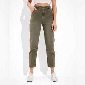 AE STRETCH HIGHEST WAIST '90S BOYFRIEND PANT- Olive